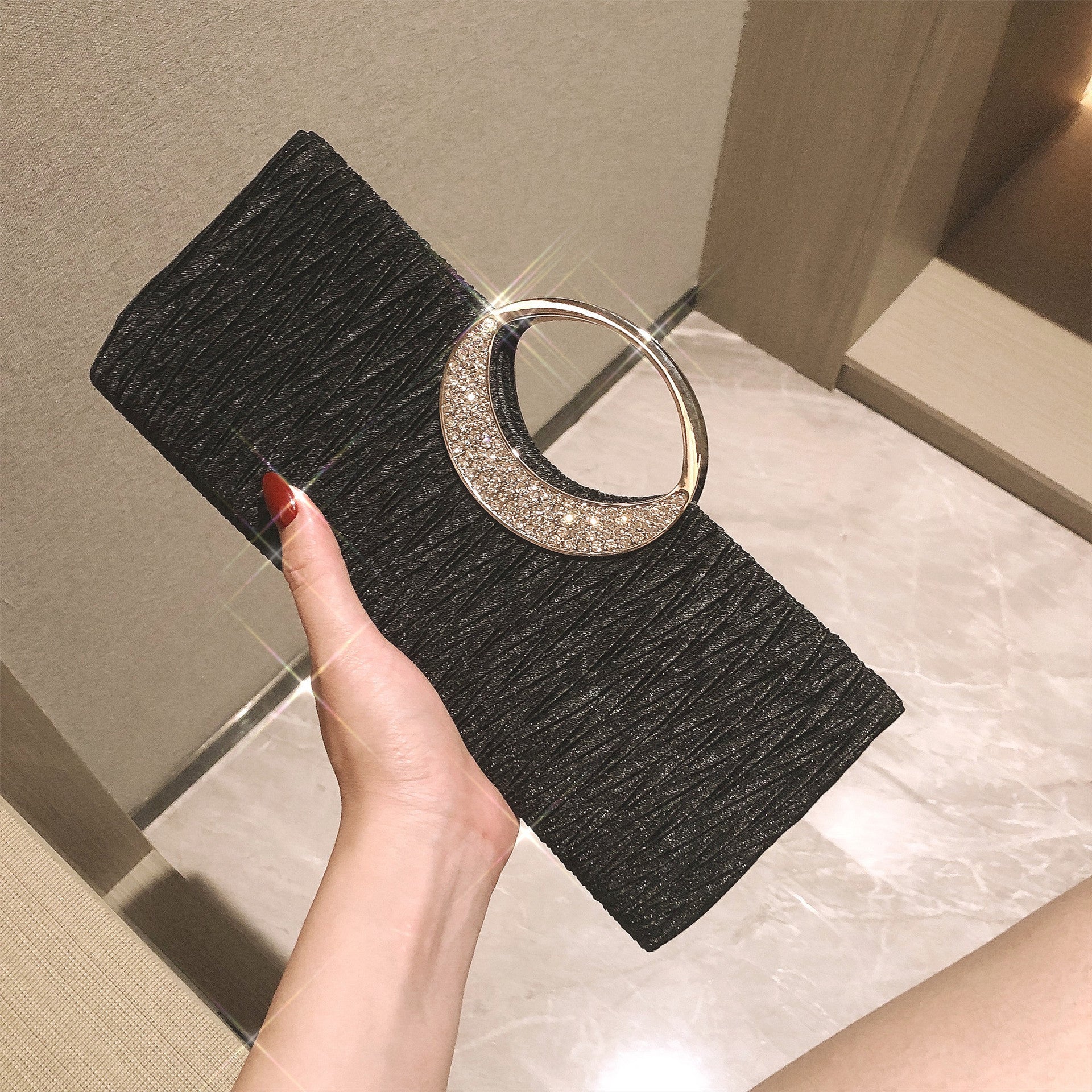Wholesale Diamond Encrusted Black and White Handbags